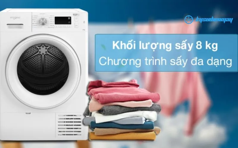 Máy sấy Whirlpool ngưng tụ Freshcare có chương trình Big items